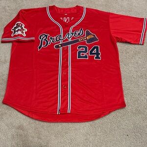 Deion Sanders Atlanta Braves Jersey Mens XL NWT Red ALT